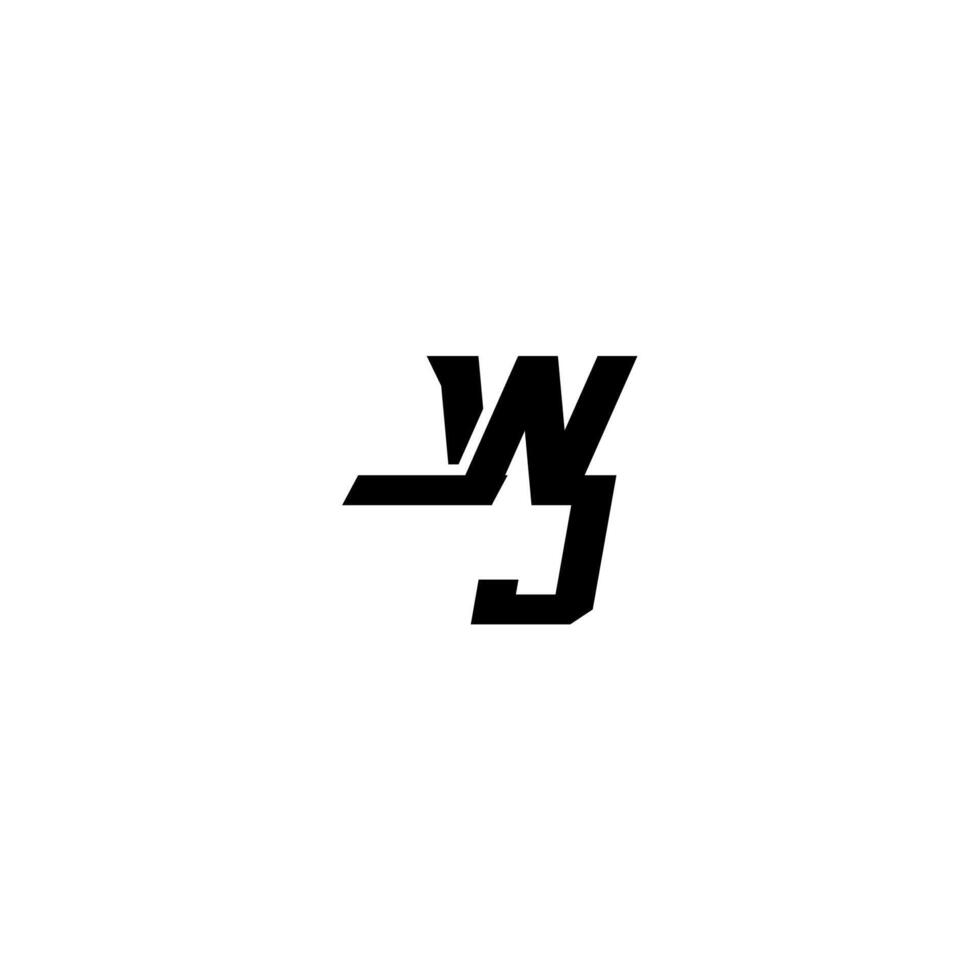 boldand cool concept WJ esport monogram initial letter sporty style vector