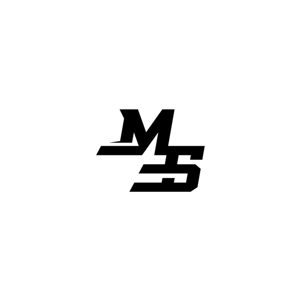 esport monogram initial boldand cool concept MS sporty style letter vector