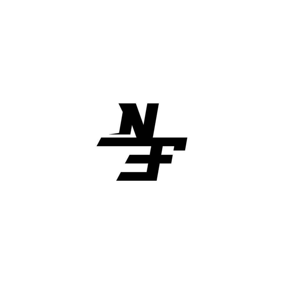 esport monogram initial boldand cool concept NF sporty style letter vector
