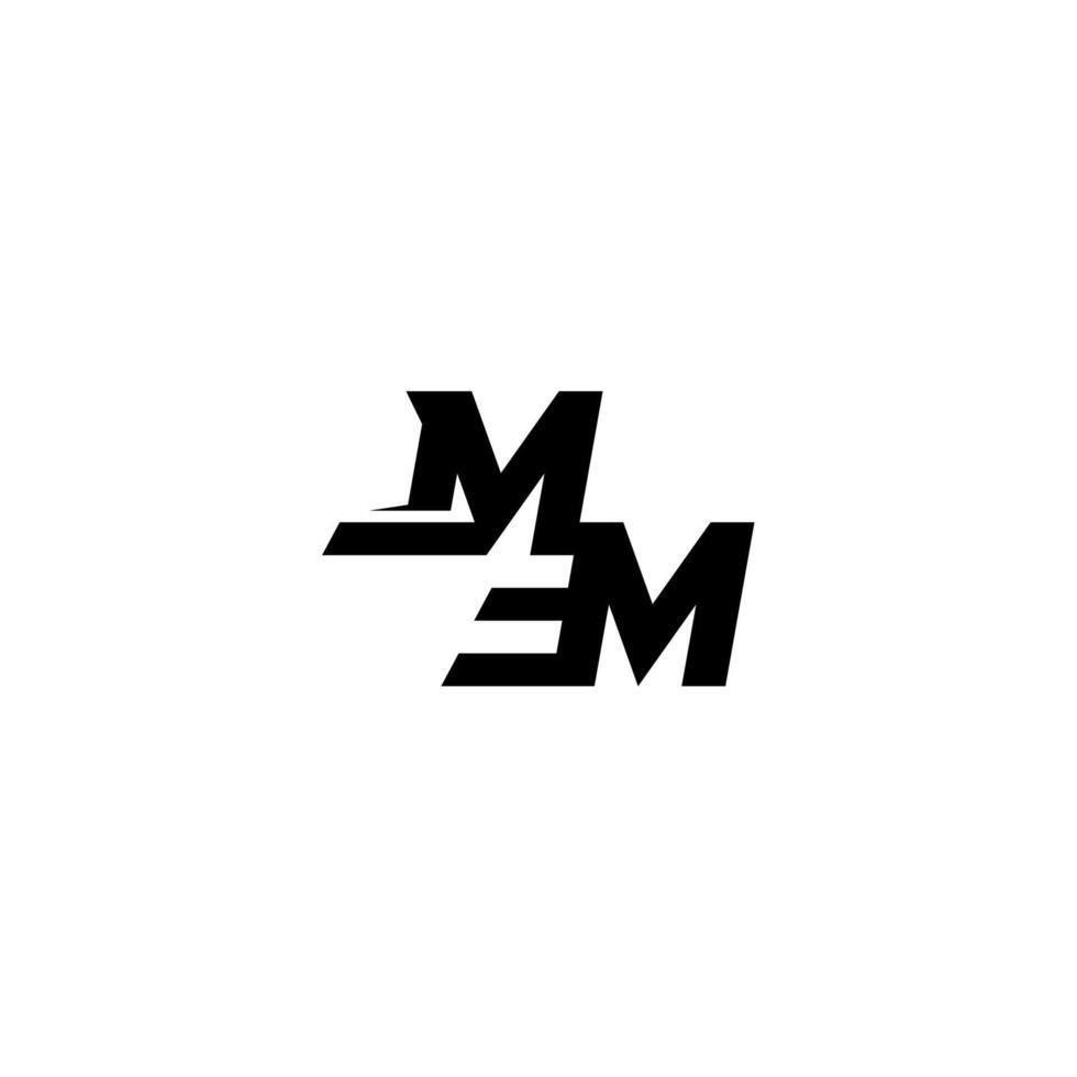 esport monogram initial boldand cool concept MM sporty style letter vector
