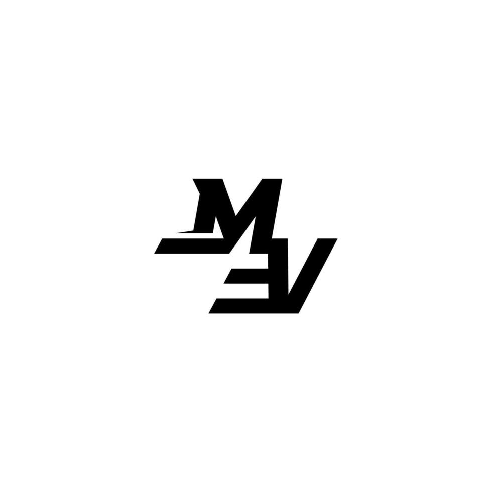 esport monogram initial boldand cool concept MV sporty style letter vector