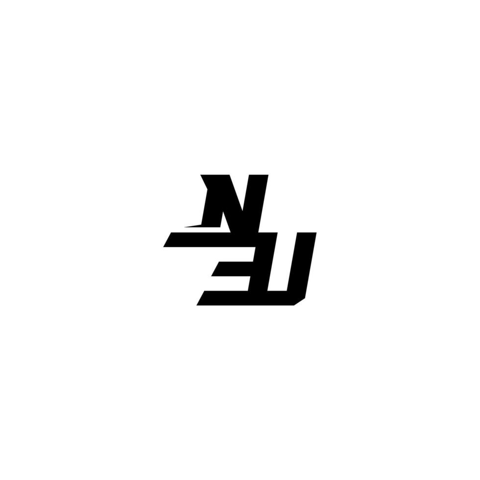 esport monogram initial boldand cool concept NU sporty style letter vector
