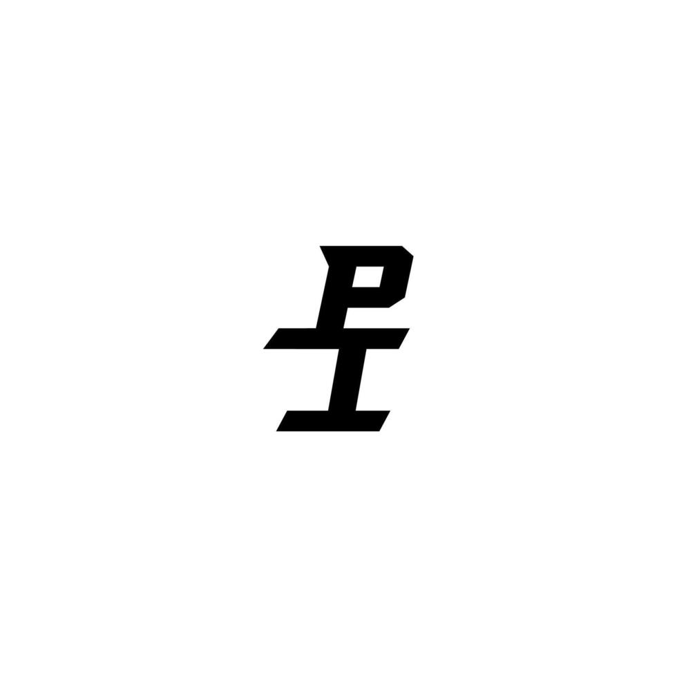 esport monogram initial boldand cool concept PI sporty style letter vector