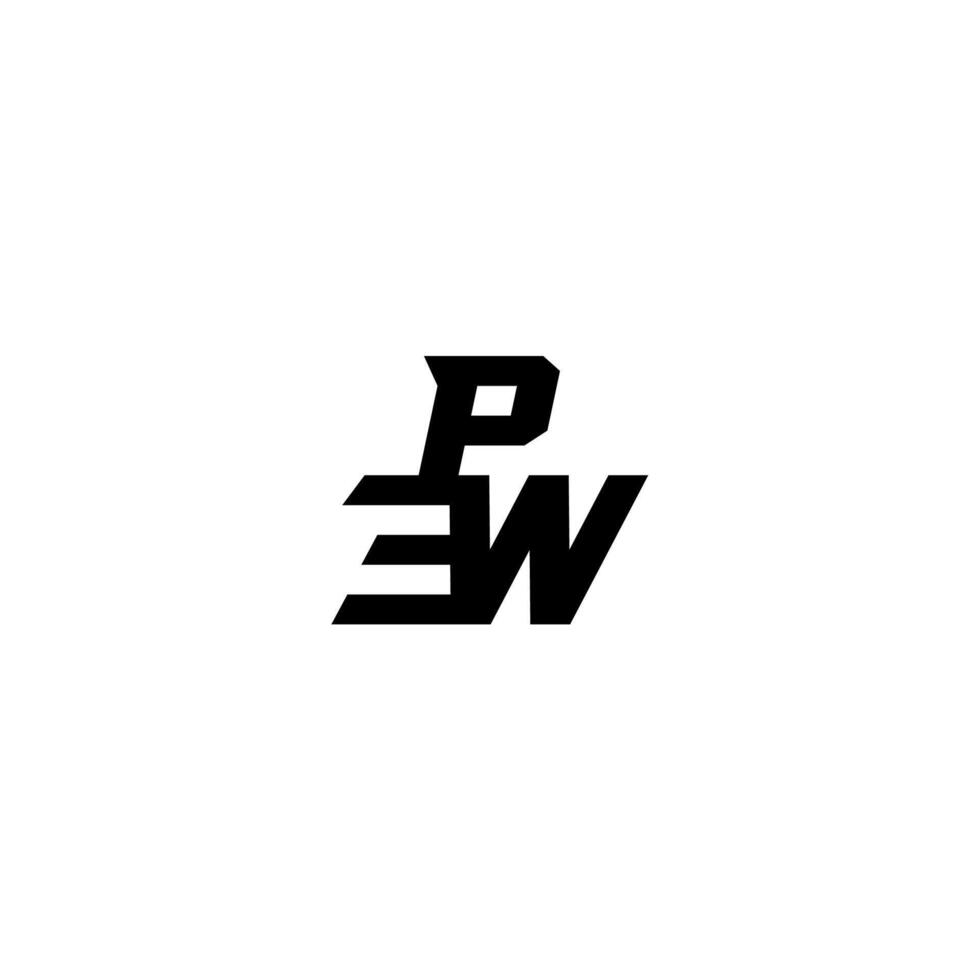 esport monogram initial boldand cool concept PW sporty style letter vector