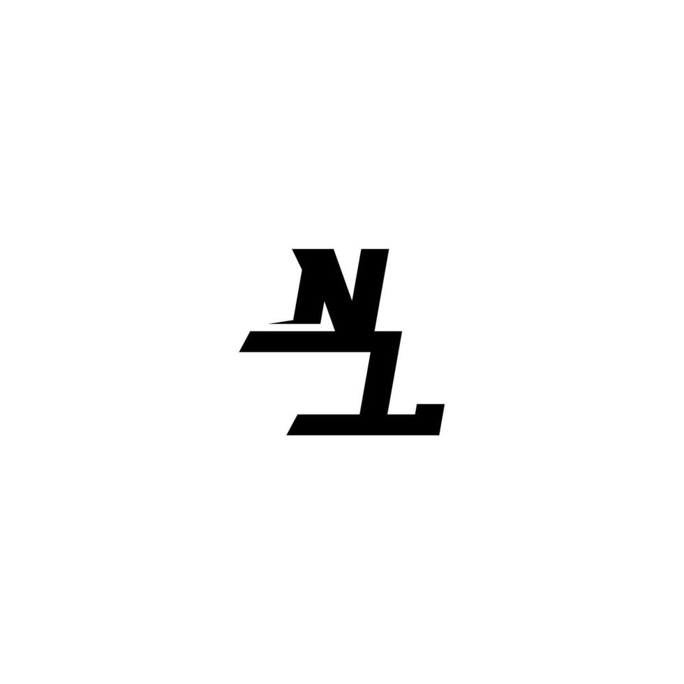 esport monogram initial boldand cool concept NL sporty style letter vector