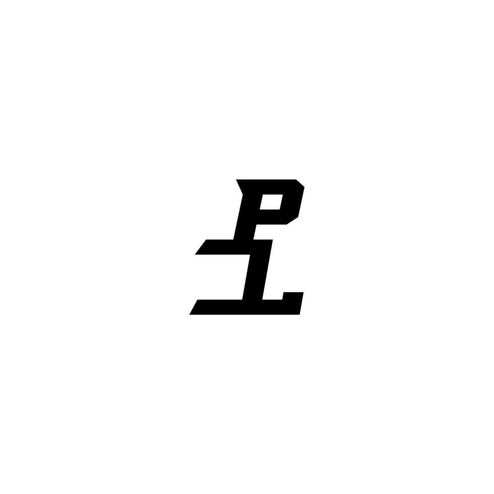 esport monogram initial boldand cool concept PL sporty style letter vector