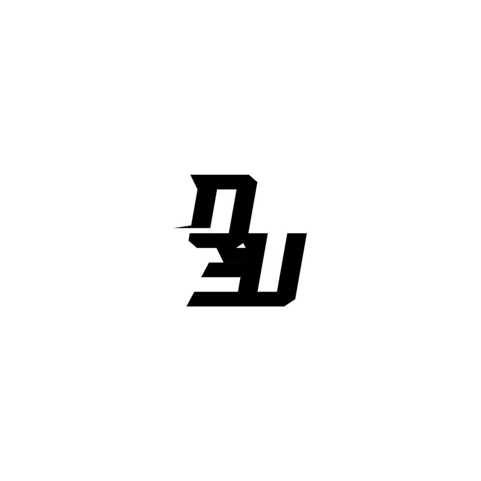 esport monogram initial boldand cool concept QU sporty style letter vector
