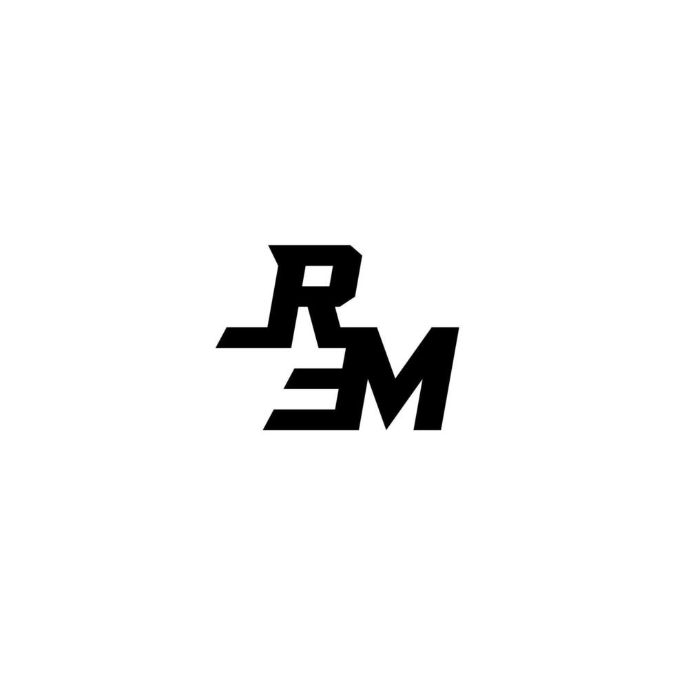 esport monogram initial boldand cool concept RM sporty style letter vector