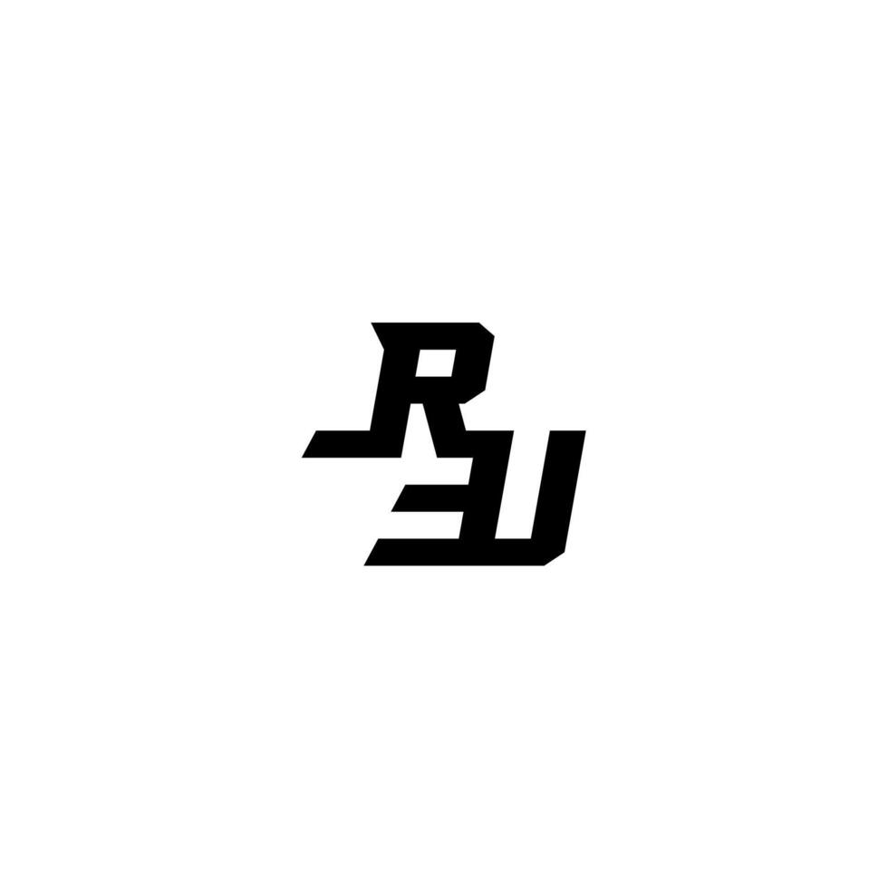 esport monogram initial boldand cool concept RU sporty style letter vector