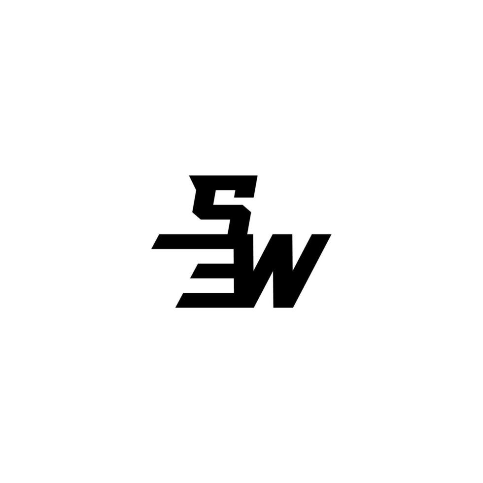 esport monogram initial boldand cool concept SW sporty style letter vector