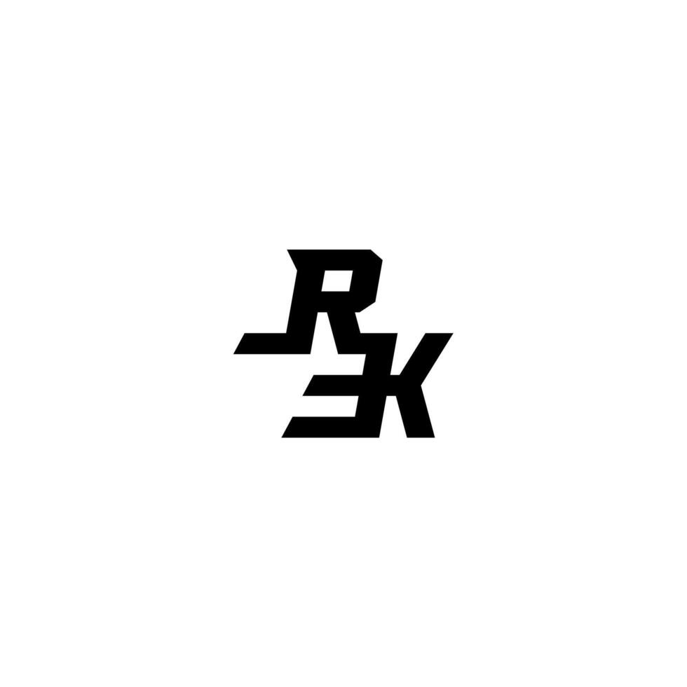 esport monogram initial boldand cool concept RK sporty style letter vector