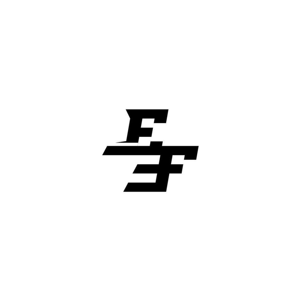 sporty style EF boldand cool concept esport monogram initial letter vector