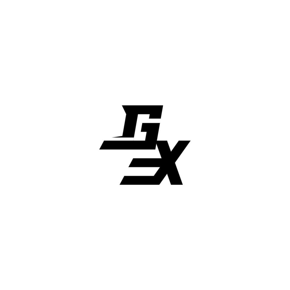 sporty style esport monogram initial letter boldand cool concept GX vector