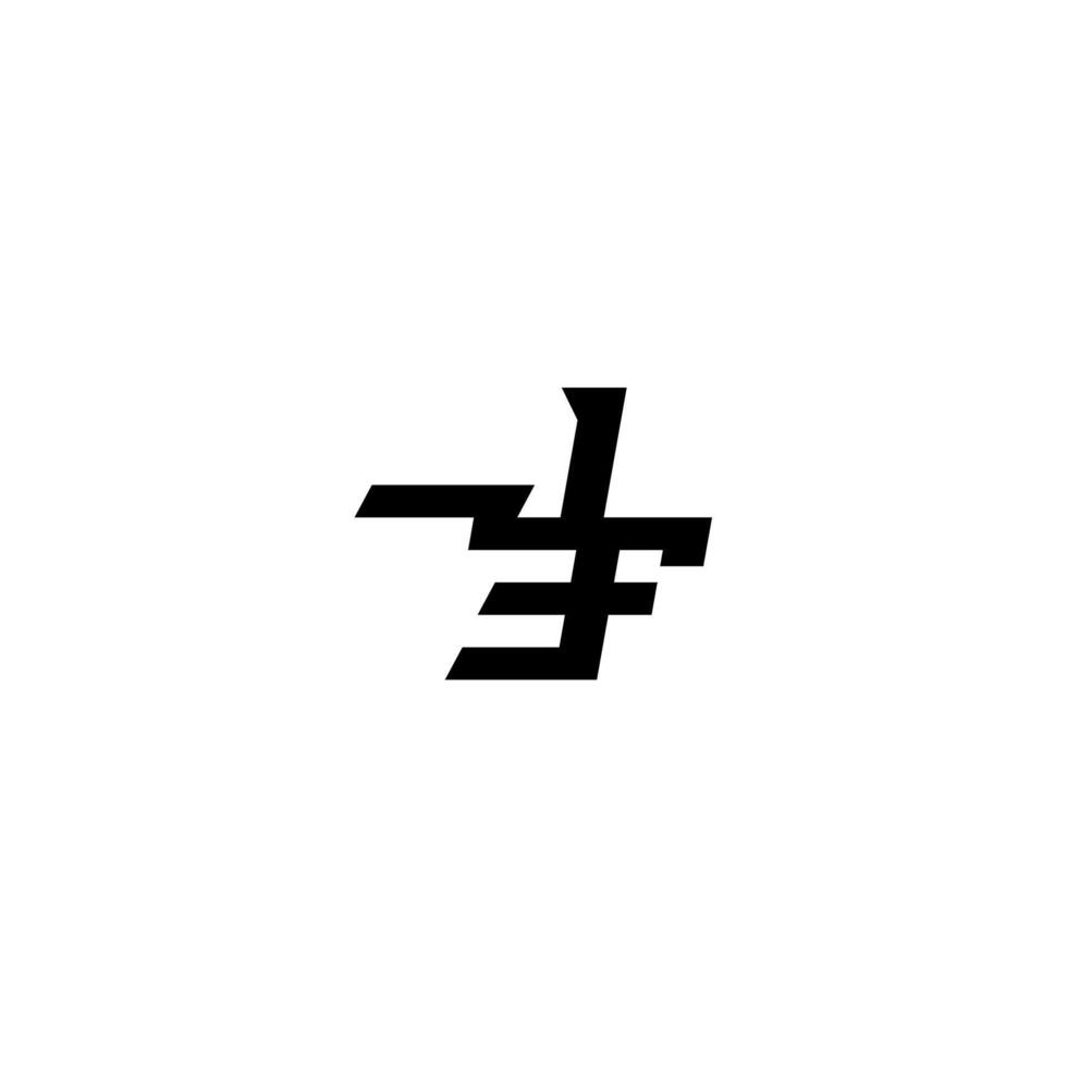 sporty style esport monogram initial letter boldand cool concept JF vector