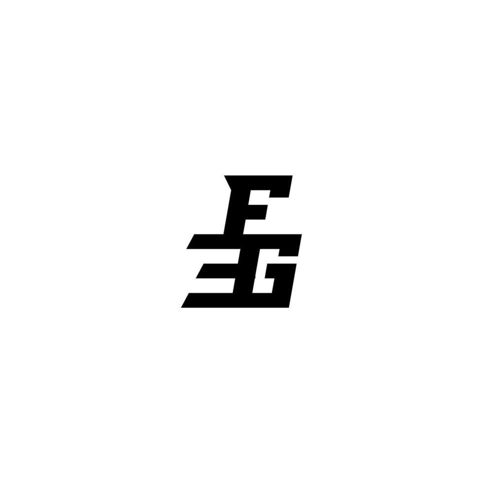 sporty style FG boldand cool concept esport monogram initial letter vector