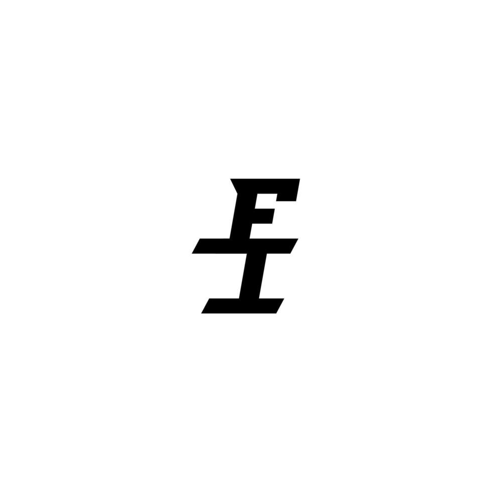 sporty style FI boldand cool concept esport monogram initial letter vector