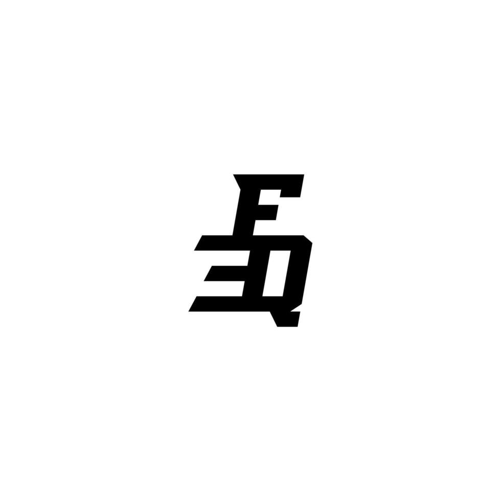 sporty style FQ boldand cool concept esport monogram initial letter vector
