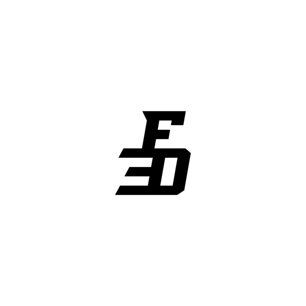 sporty style FO boldand cool concept esport monogram initial letter vector