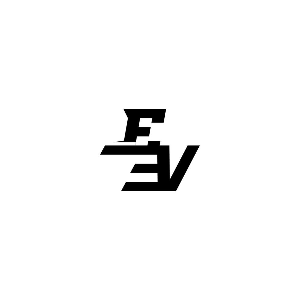 sporty style EV boldand cool concept esport monogram initial letter vector