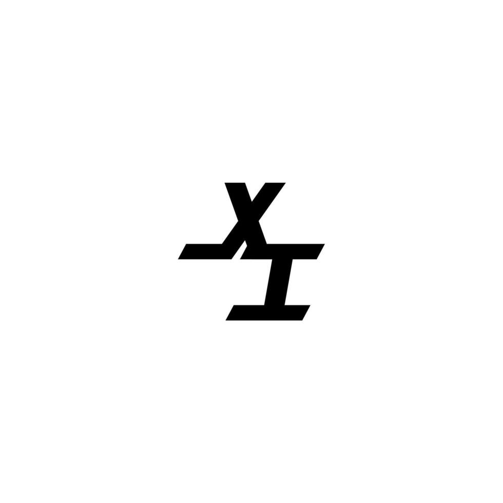 XI letter boldand cool concept sporty style esport monogram initial vector