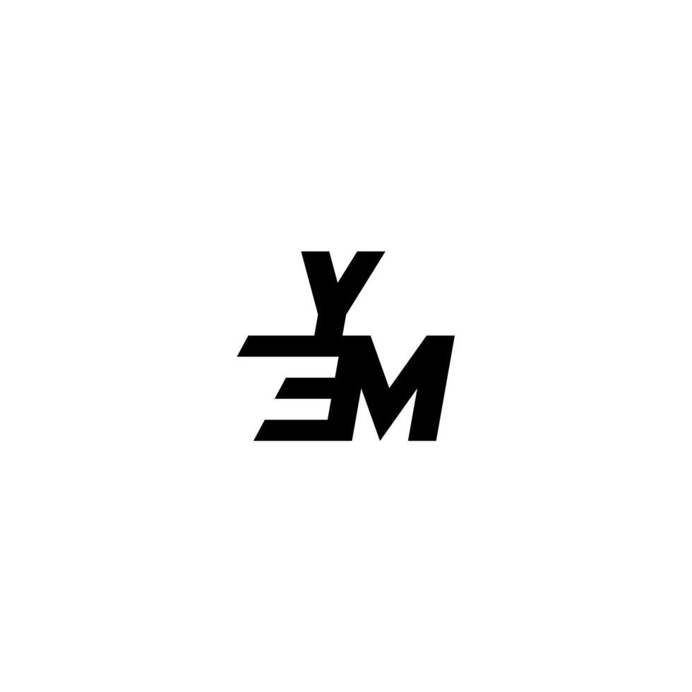 YM letter boldand cool concept sporty style esport monogram initial vector