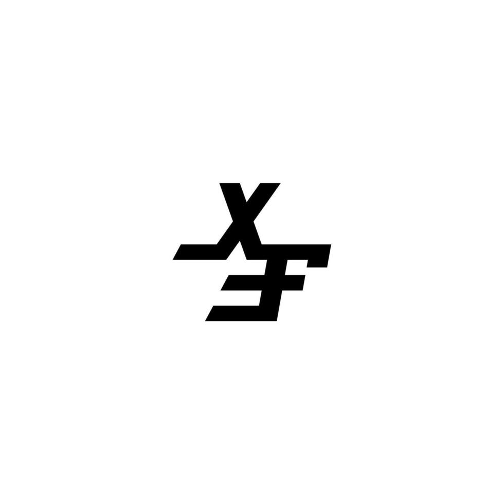 XF letter boldand cool concept sporty style esport monogram initial vector