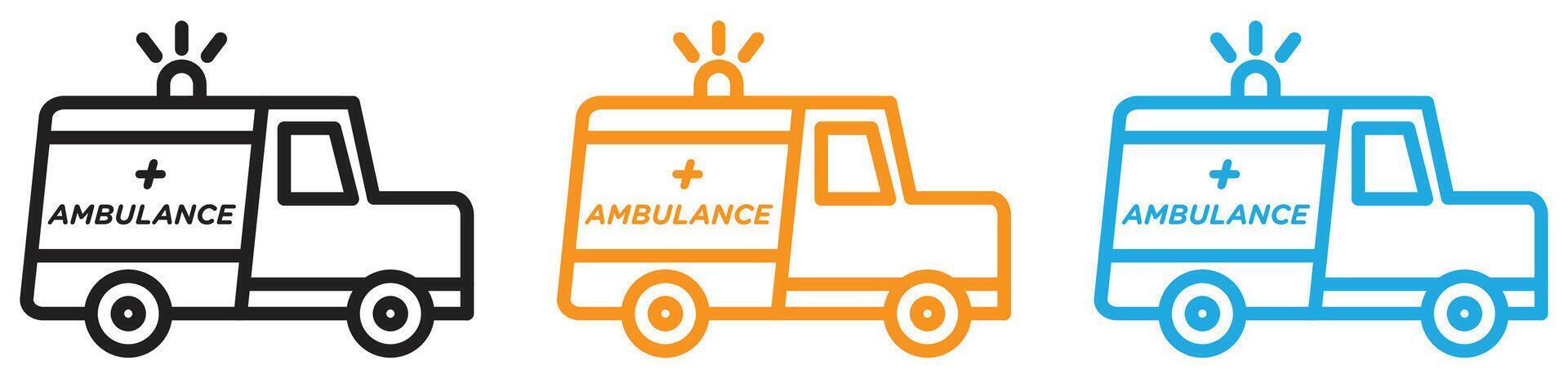 Ambulance logo set collection for web app ui vector