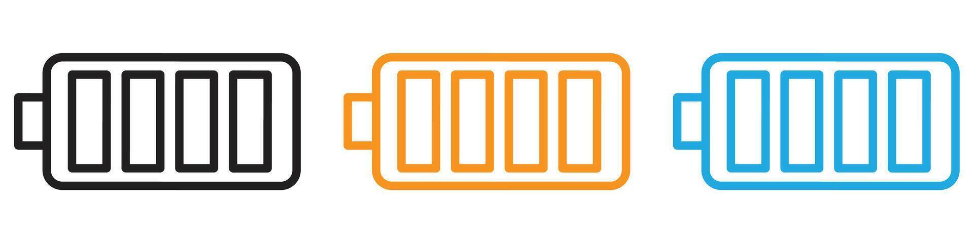 Battery logo set collection for web app ui vector