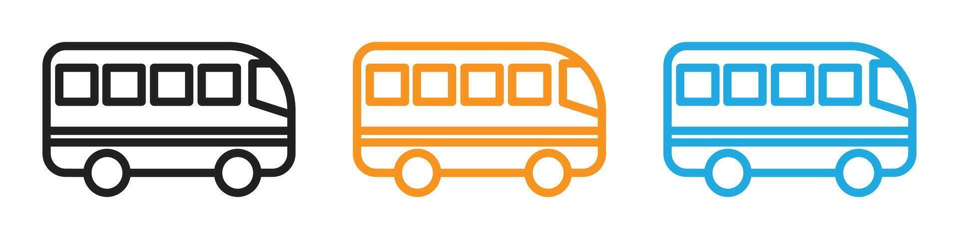 Bus logo set collection for web app ui vector
