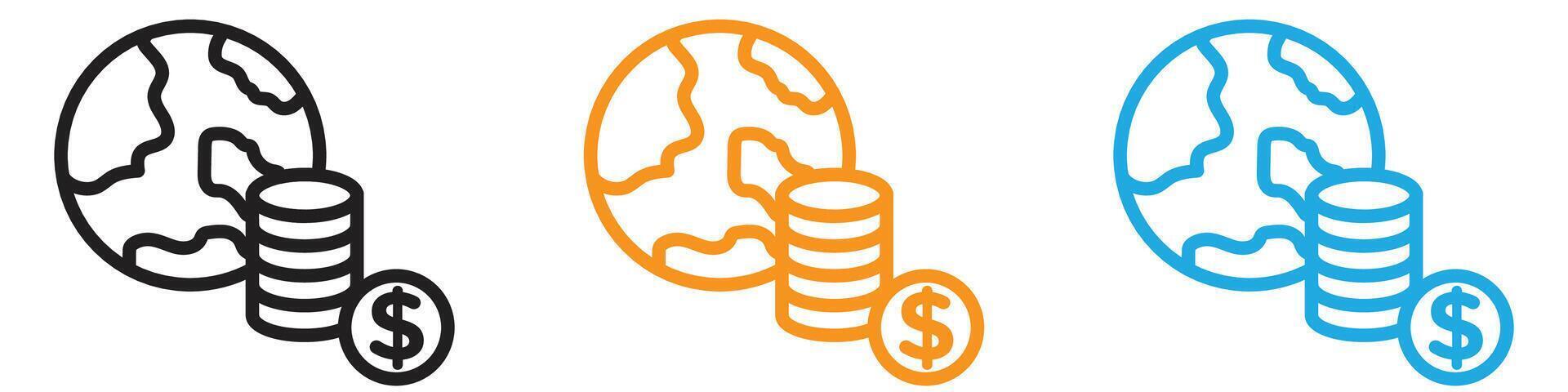 Capitalism logo set collection for web app ui vector