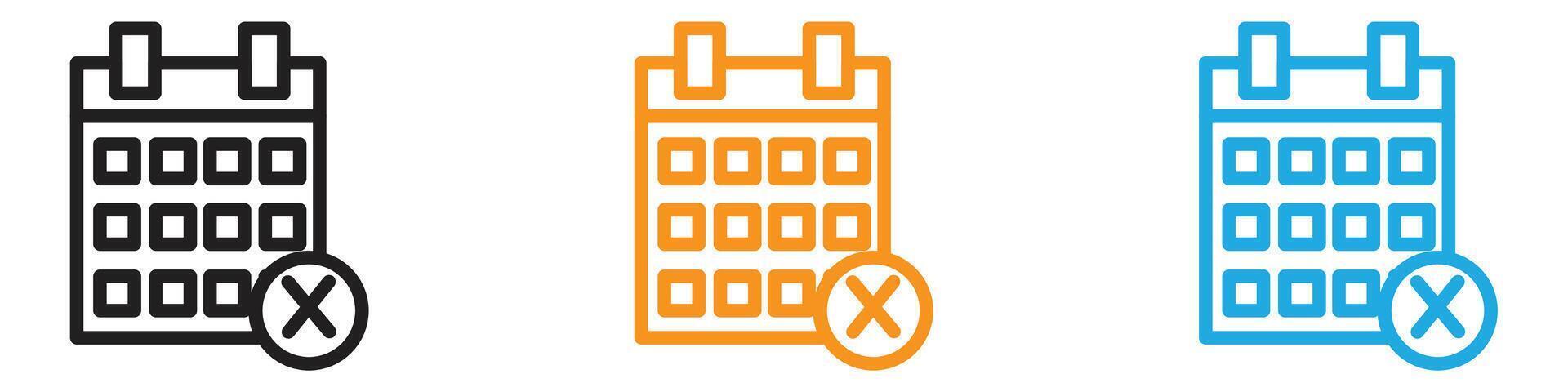 Cancel event logo set collection for web app ui vector