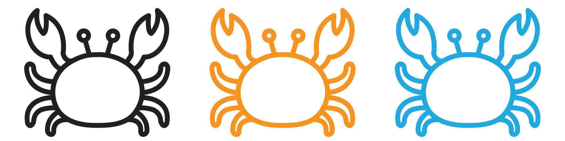 Crabs logo set collection for web app ui vector