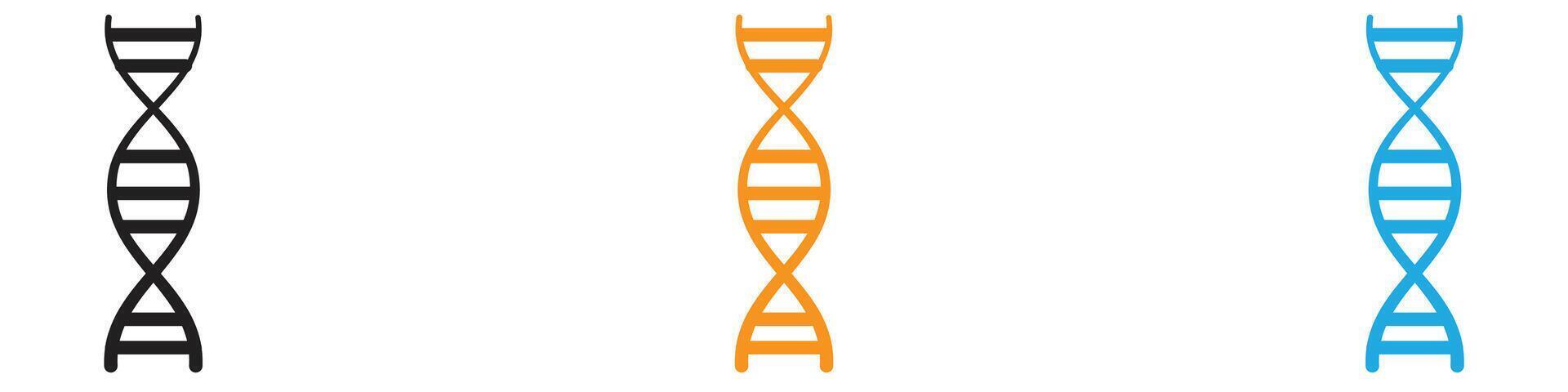 DNA logo set collection for web app ui vector