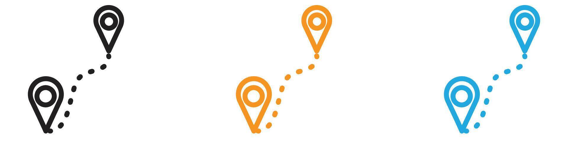 Destination distancing logo set collection for web app ui vector