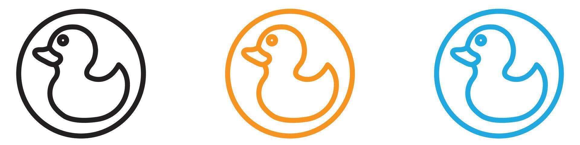 Duck logo set collection for web app ui vector