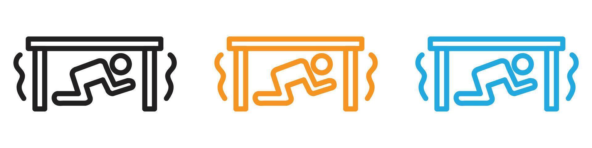 Earthquake safety place logo set collection for web app ui vector