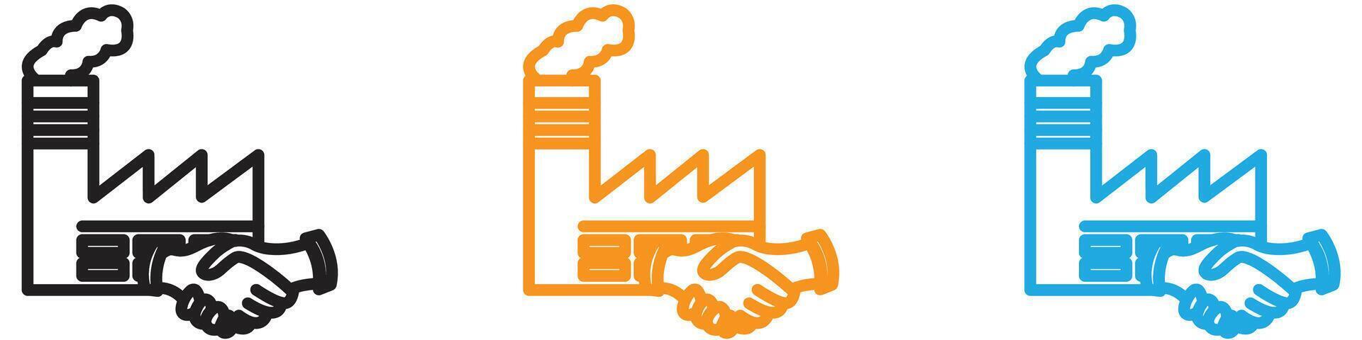 Factory deal logo set collection for web app ui vector