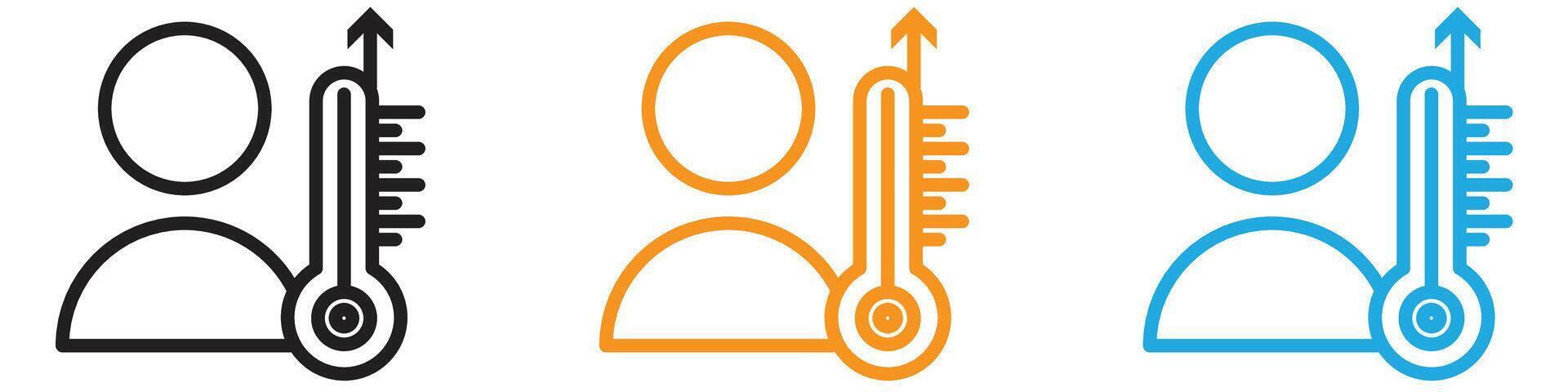fever high temperature icon vector