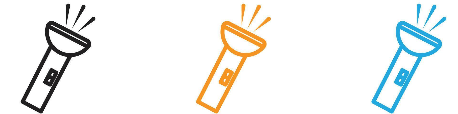 Flashlight logo set collection for web app ui vector
