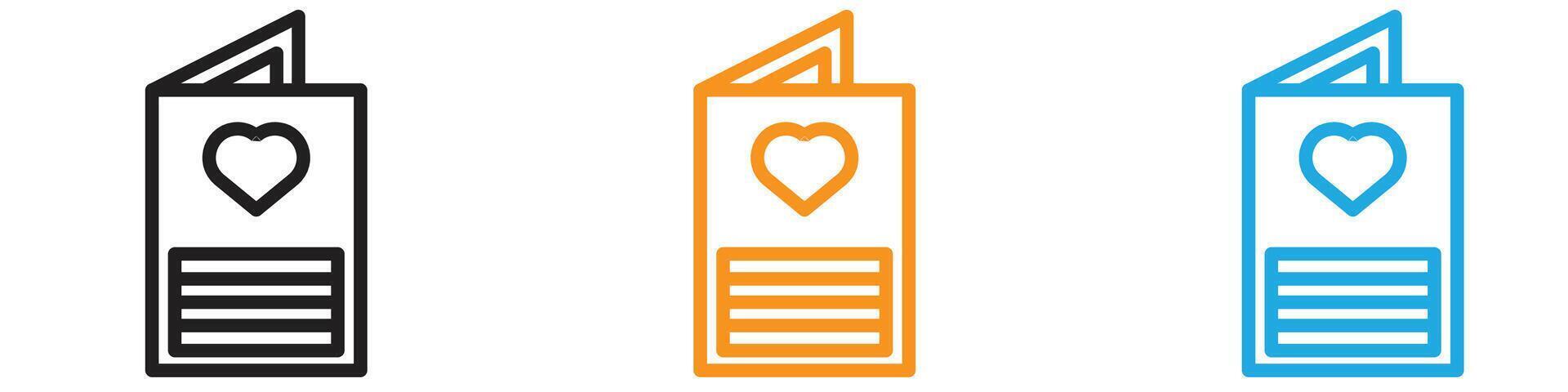 Greeting card logo set collection for web app ui vector