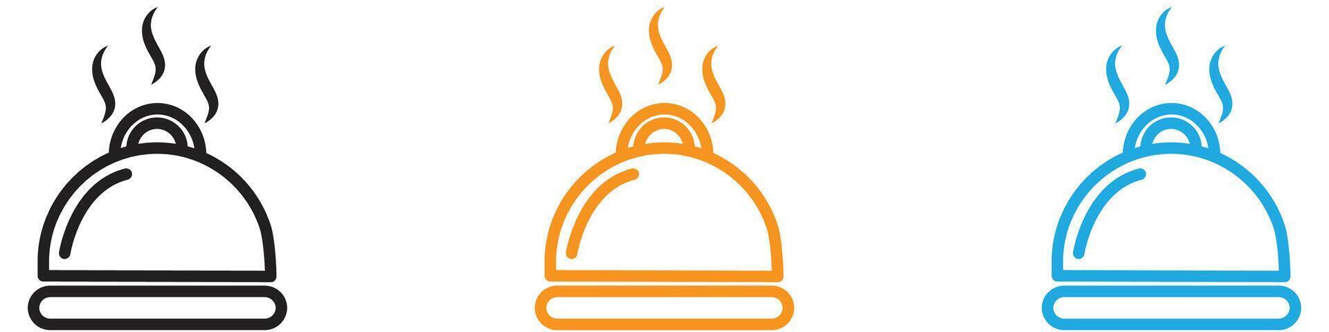Hot meal logo set collection for web app ui vector