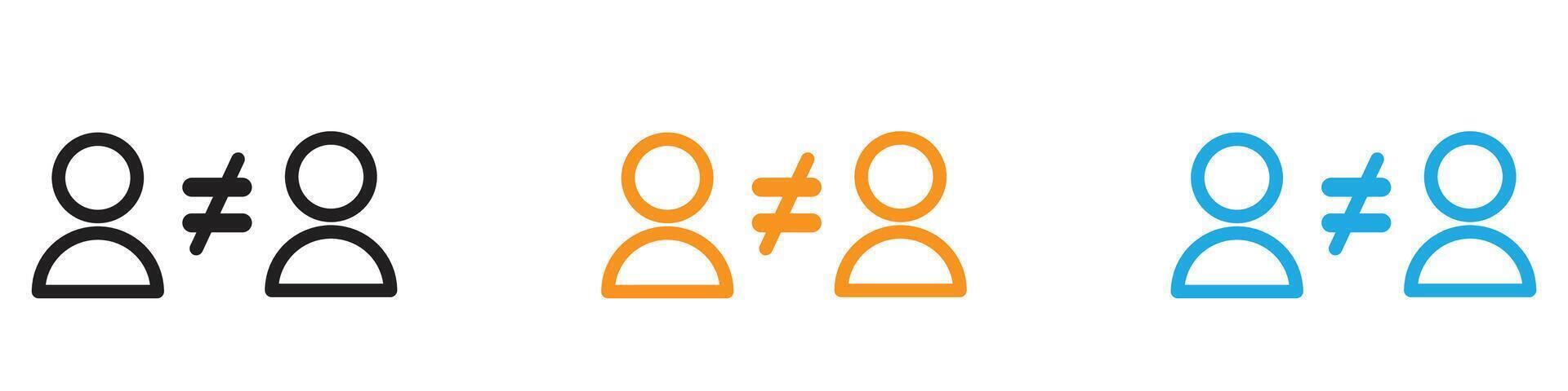 Inequality logo set collection for web app ui vector
