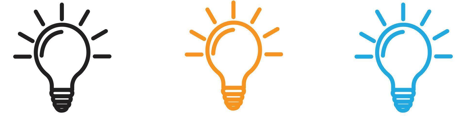 Lamp logo set collection for web app ui vector