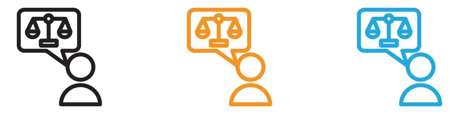 Legal advice logo set collection for web app ui vector