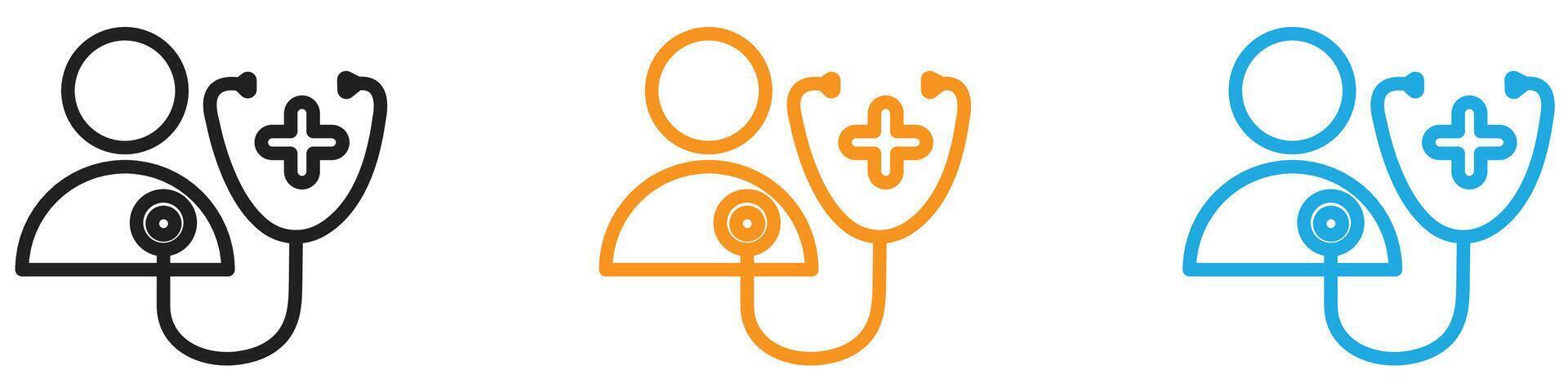 Medical check-up logo set collection for web app ui vector