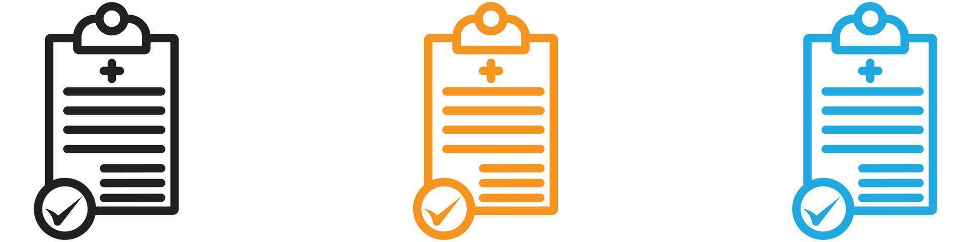 Medical report logo set collection for web app ui vector