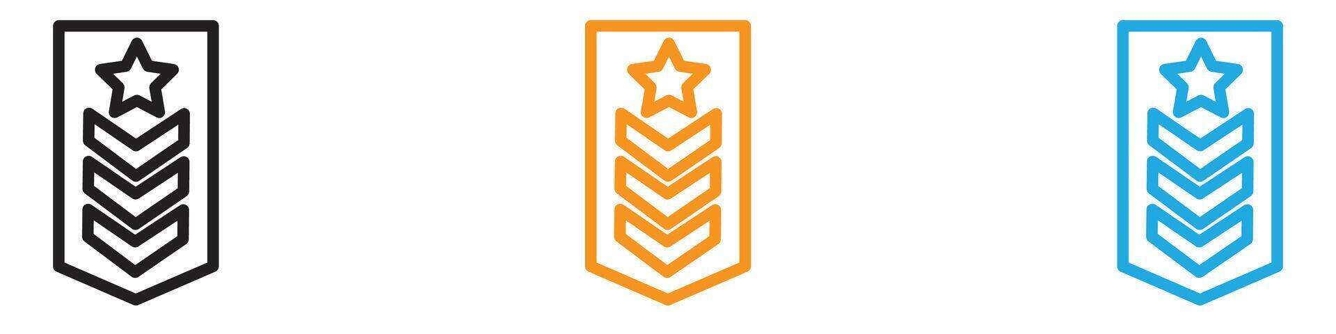 Military Rank logo set collection for web app ui vector