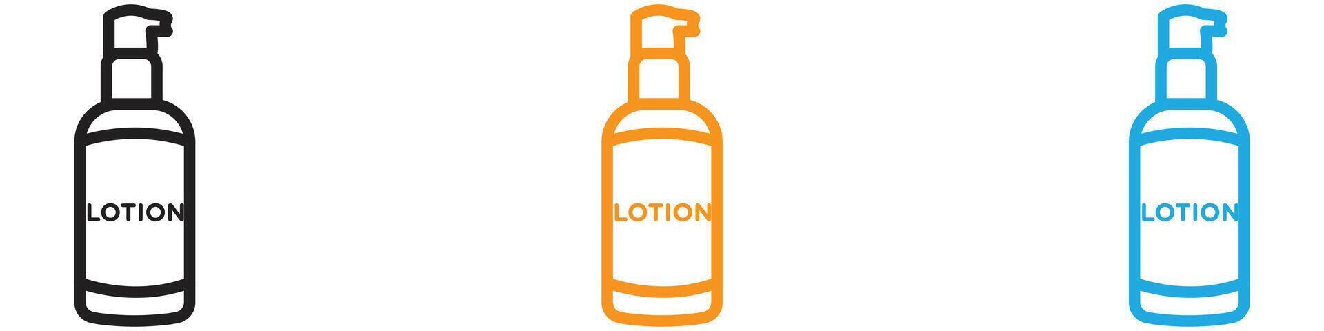 Moisturizing lotion bottle logo set collection for web app ui vector