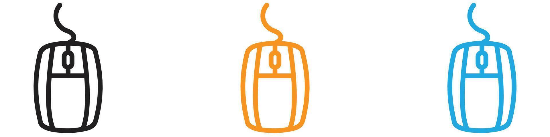 Mouse logo set collection for web app ui vector