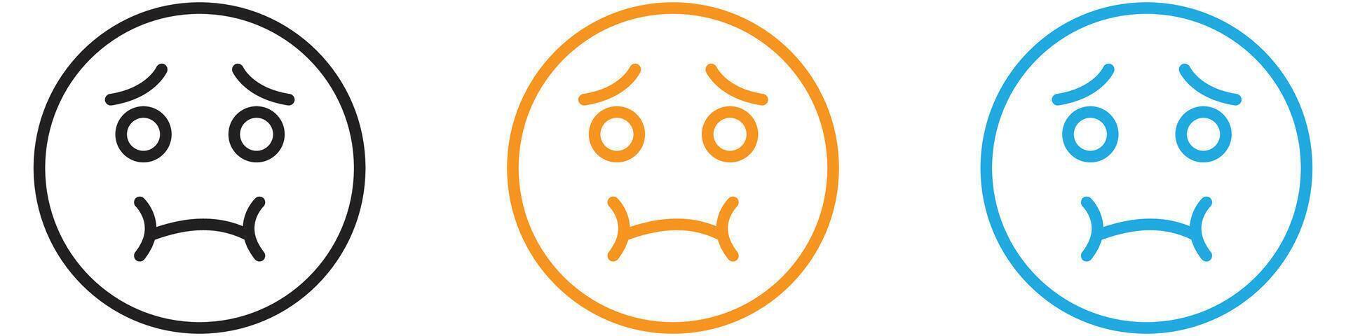Nauseated emoji logo set collection for web app ui vector